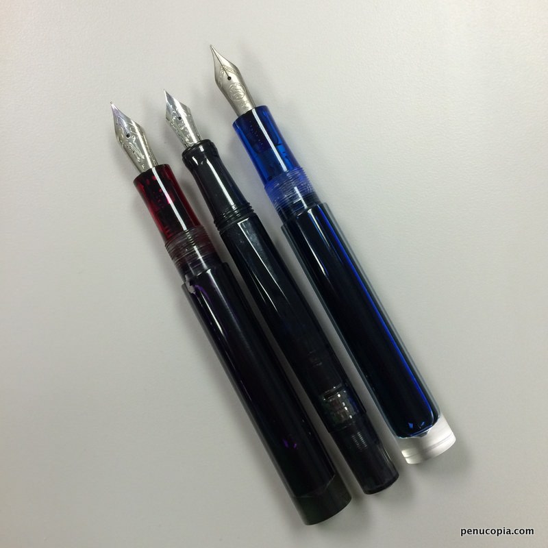 Shinobis and TWSBI side by side on table